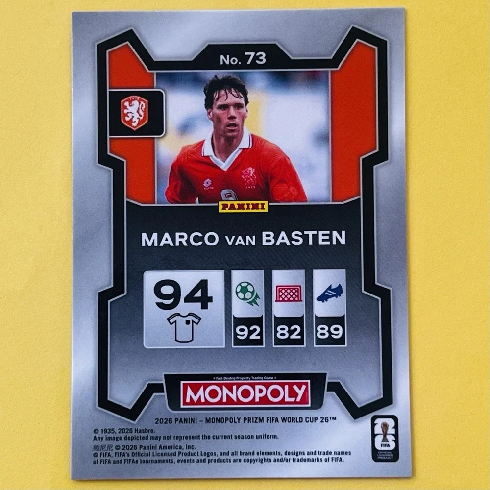 2026 Panini Prizm Monopoly‎ FIFA World Cup Marco Van Basten Netherlands #73